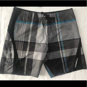 O'NEILL SWIM TRUNKS PLAID BOARD SHORTS XL or 40W